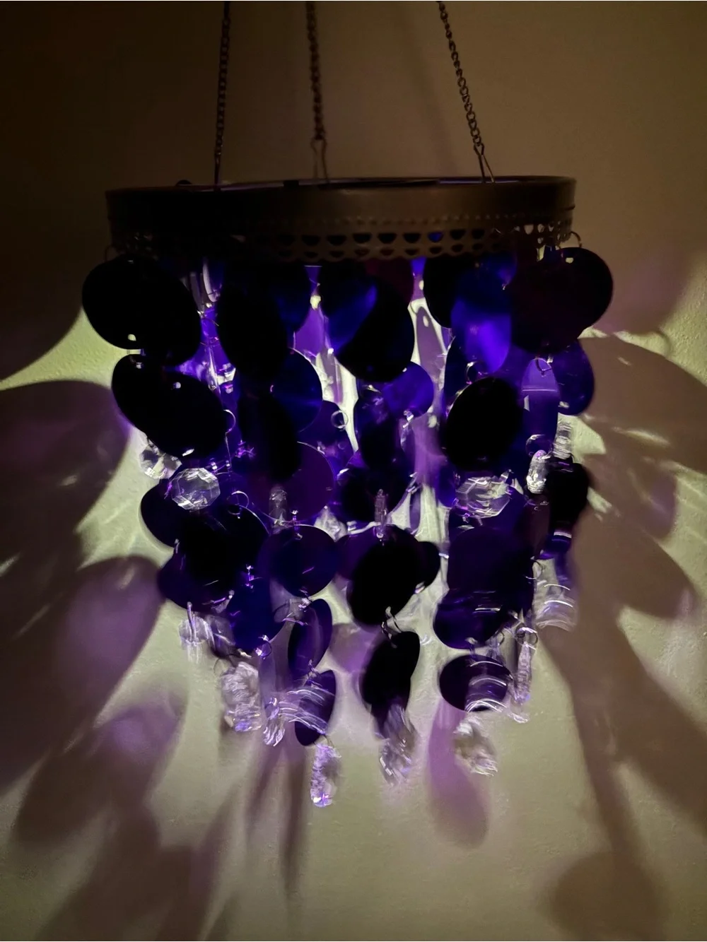 Anywhere Lighting LED Purple Shimmer Chandelier Coloring Changing Exhart New